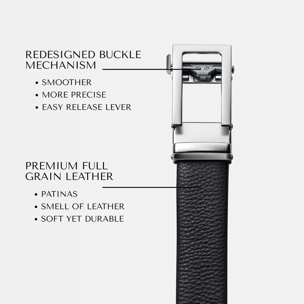 Vorenza Belt - Full Grain - Black