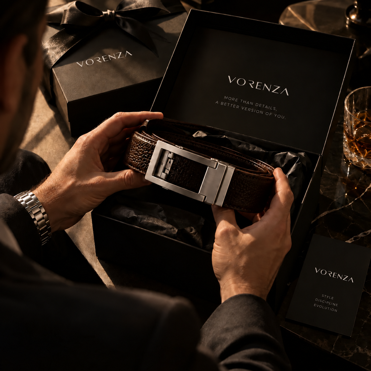 VORENZA belt in its gift box